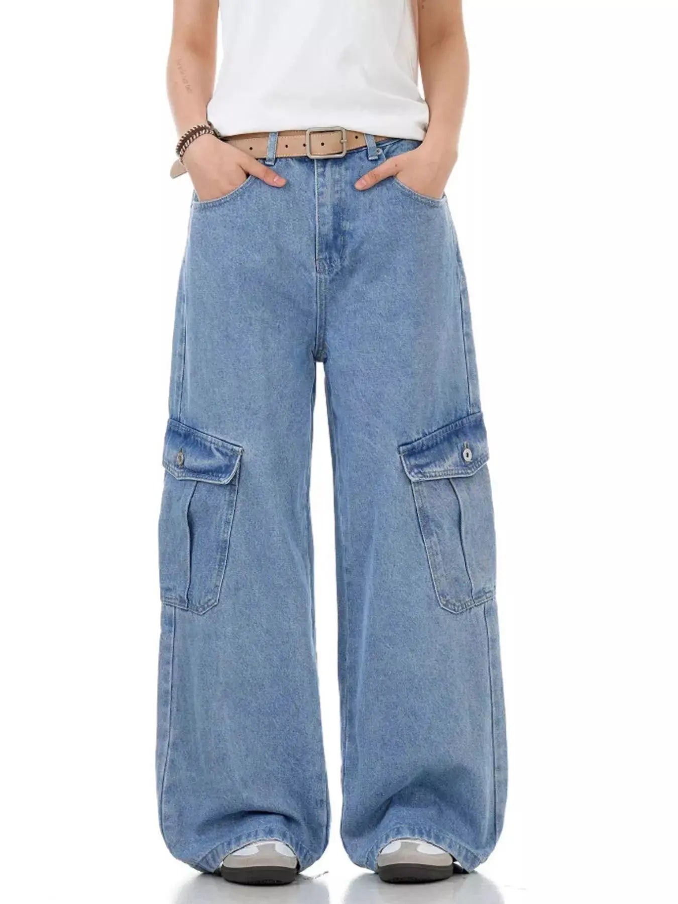 Men's Wide Leg Cargo Jeans Simply Love