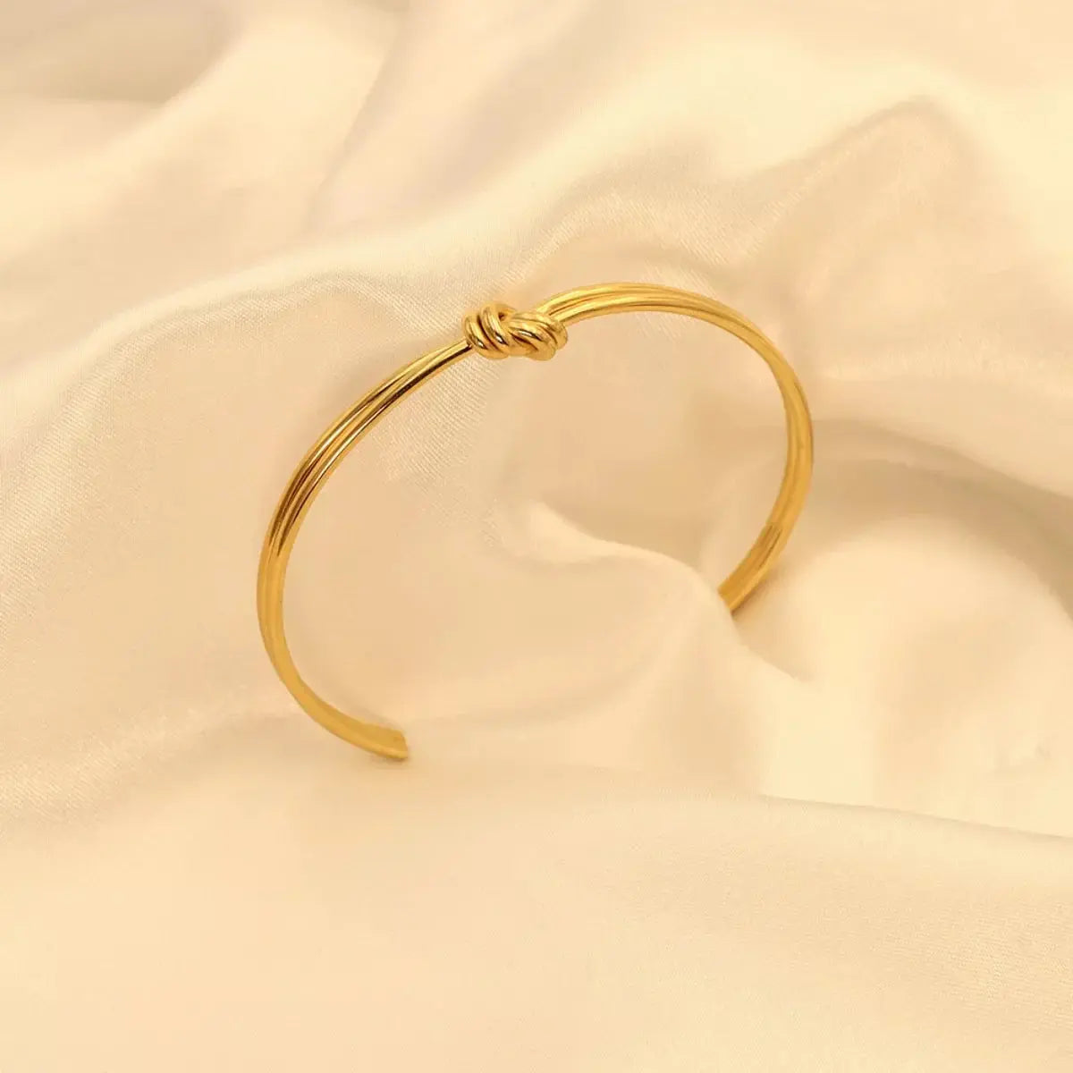 18K Gold-Plated Knot Open Bracelet Simply Love