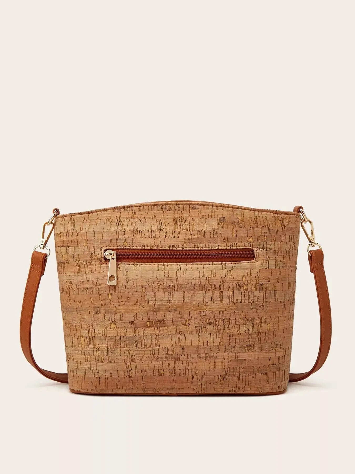 Ethnic Tree Bark Pattern Multi-Pocket Crossbody Bag Simply Love