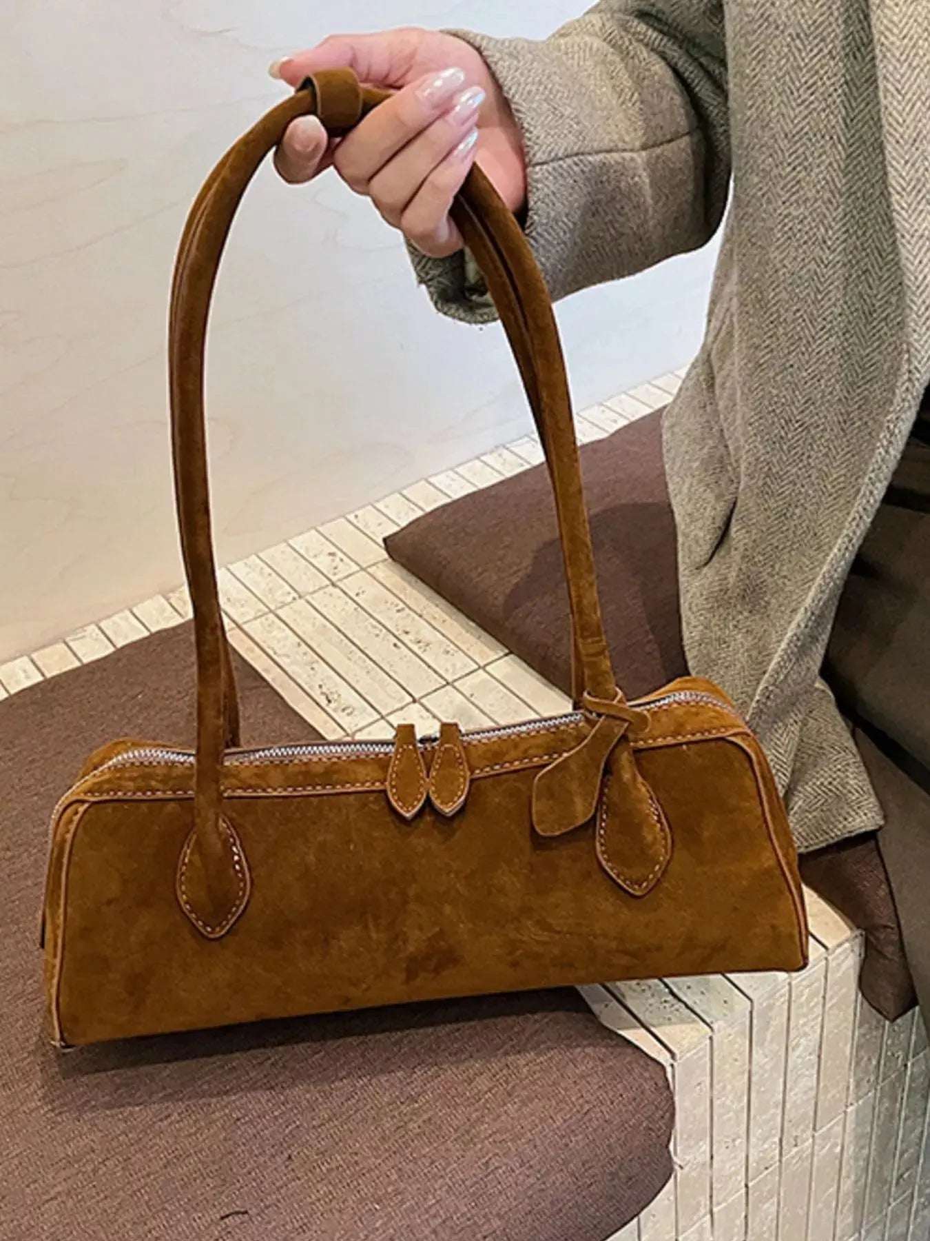 Solid Color Shoulder Bag Simply Love