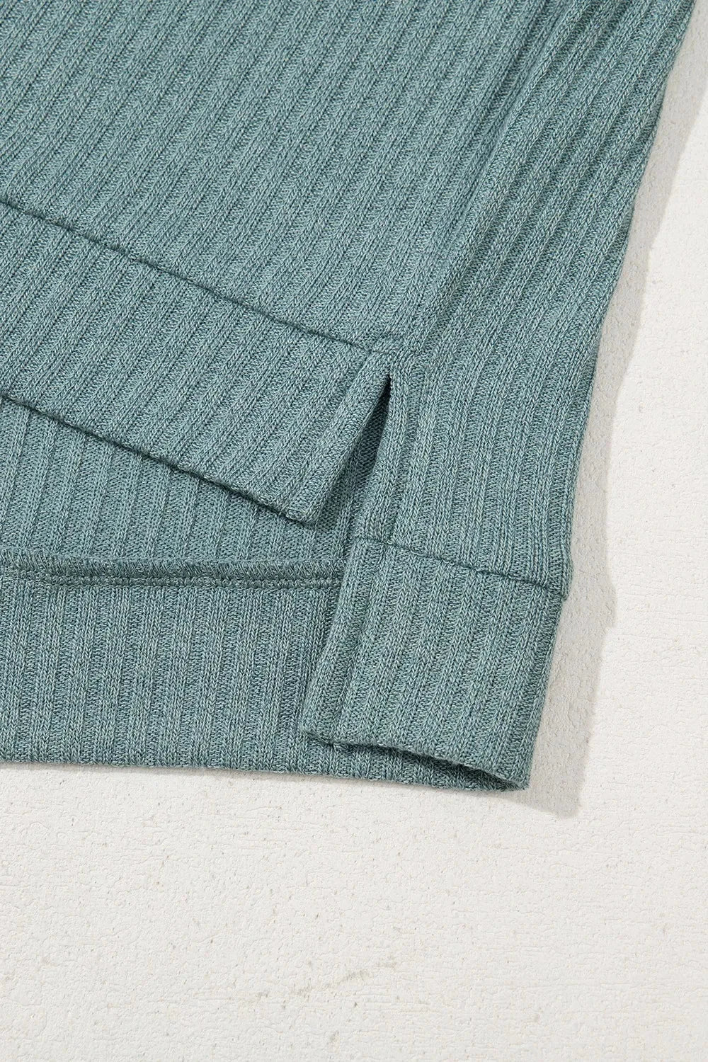 Oversized Ribbed Knit V Neck Dolman Short Sleeve Top Simply Love