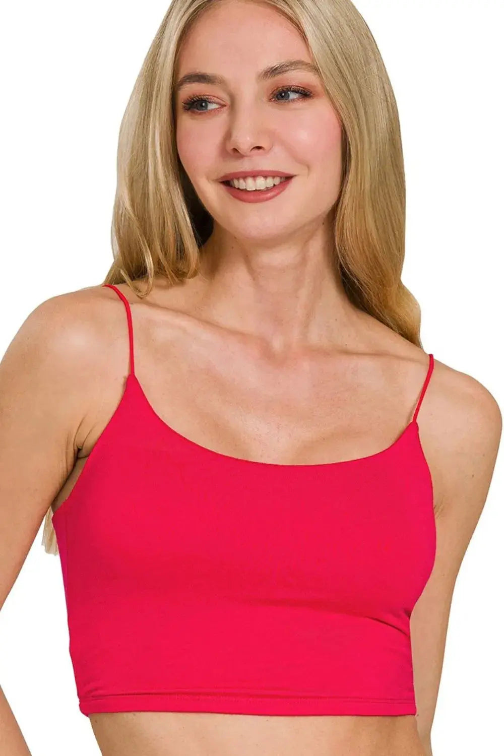 Zenana Double Layered Spaghetti Bra Cami - Love Salve 