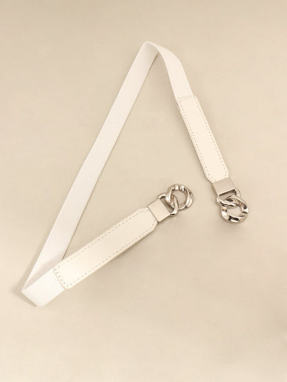 Zinc Alloy Buckle Elastic PU Belt.