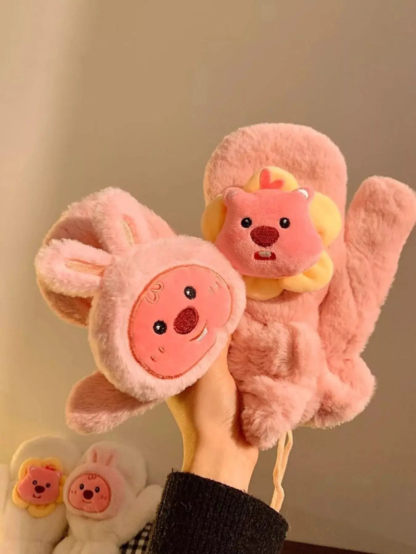 Cartoon Plush Warm Gloves Simply Love