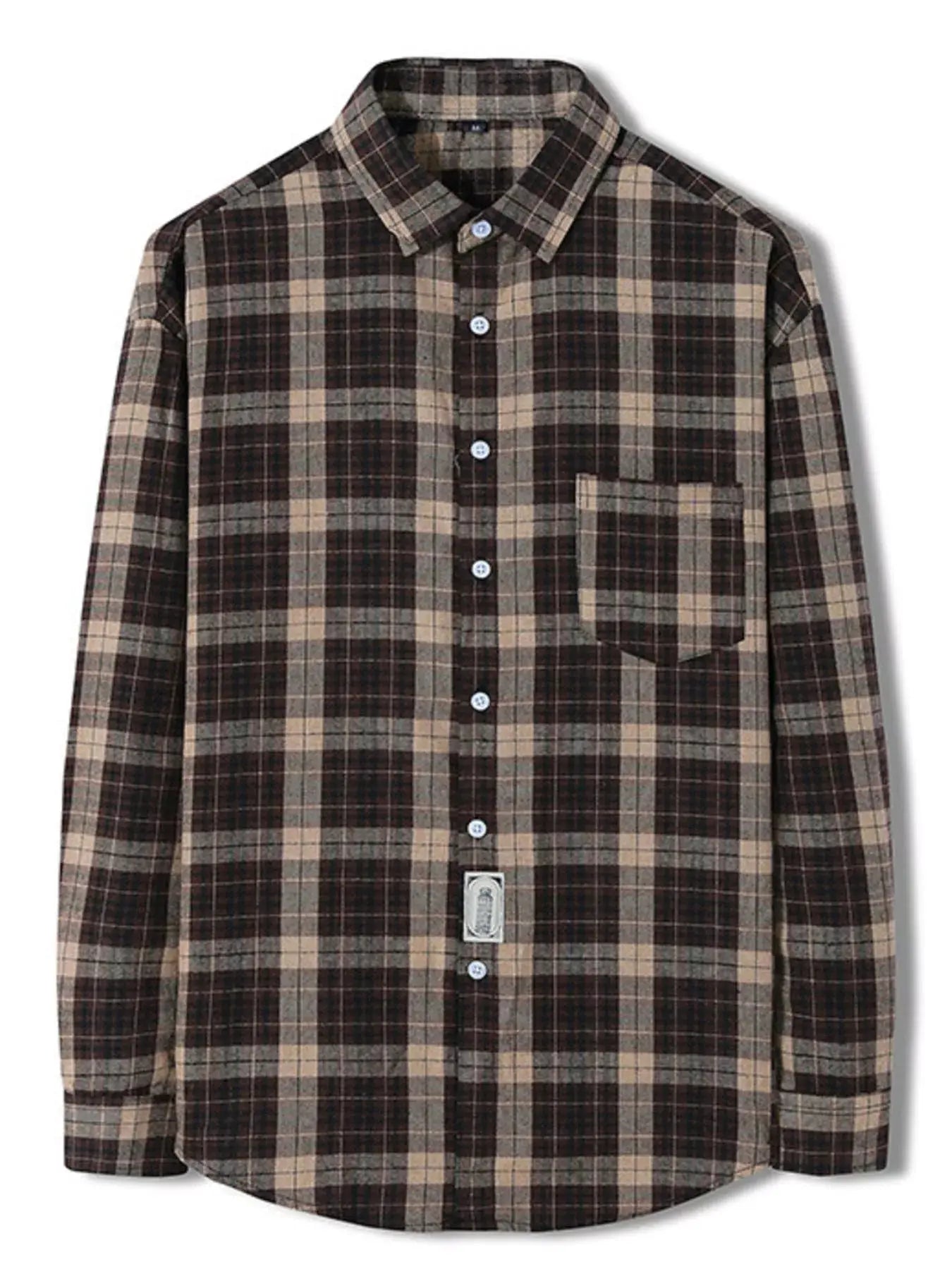 Men's Plus Size Classic Plaid Long Sleeve Shirt Simply Love