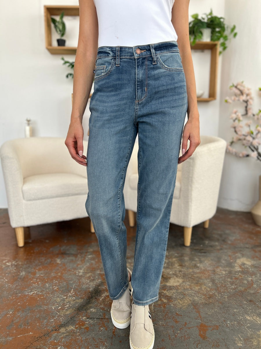 Judy Blue Full Size High Waist Straight Jeans Coco’s Tee Boutique