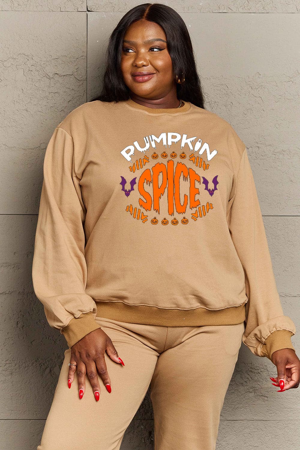 Simply Love Full Size PUMPKIN SPICE Graphic Sweatshirt.