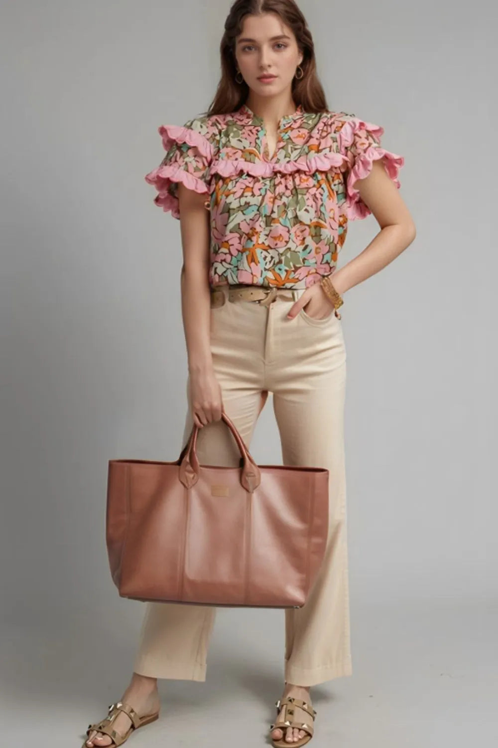 Simply Love: Floral Tiered Blouse