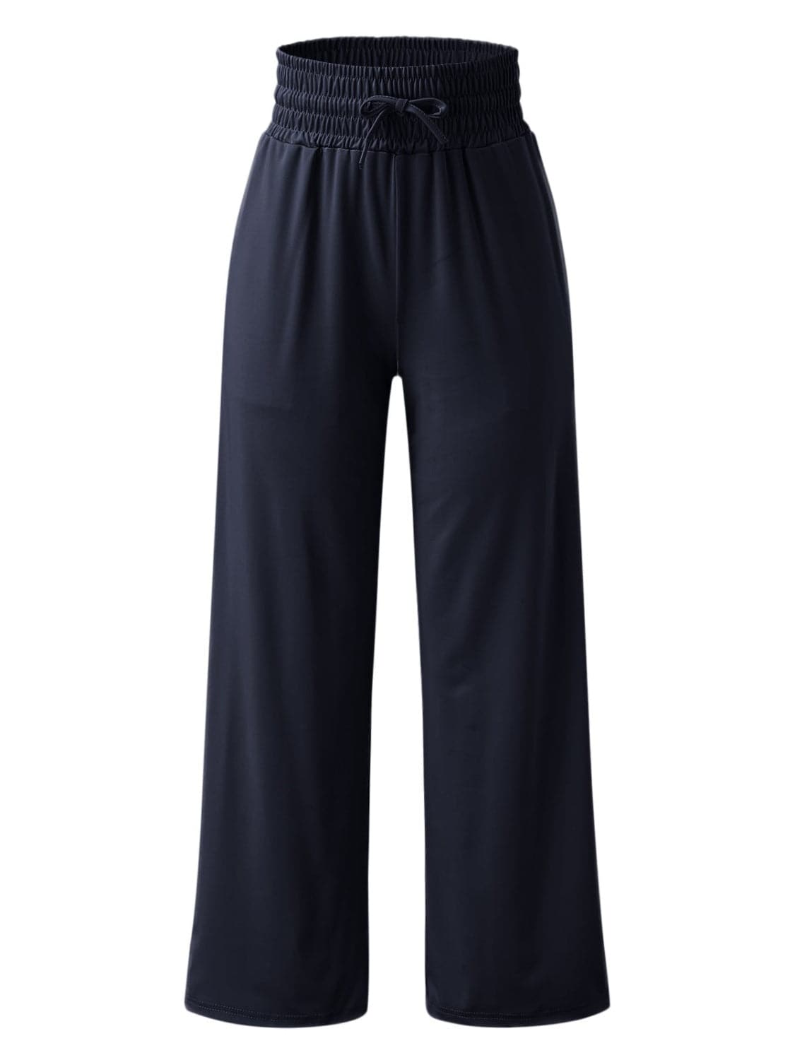 Full Size Drawstring High Waist Wide Leg Pants.