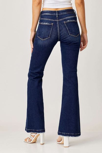 Retro low rise flare jeans for a stylish twist