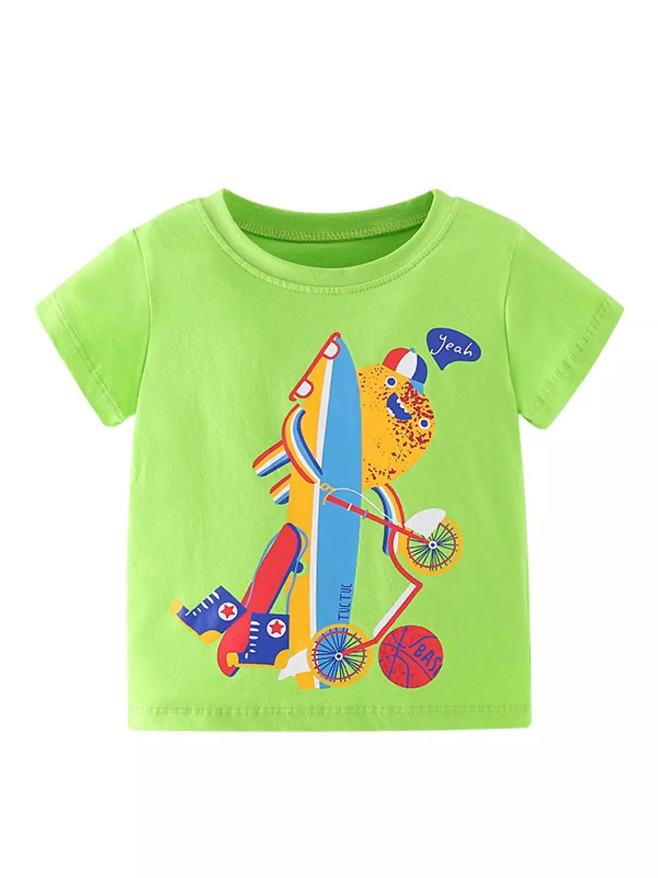 Children's Cartoon Graphic Short Sleeve T-Shirt Simply Love