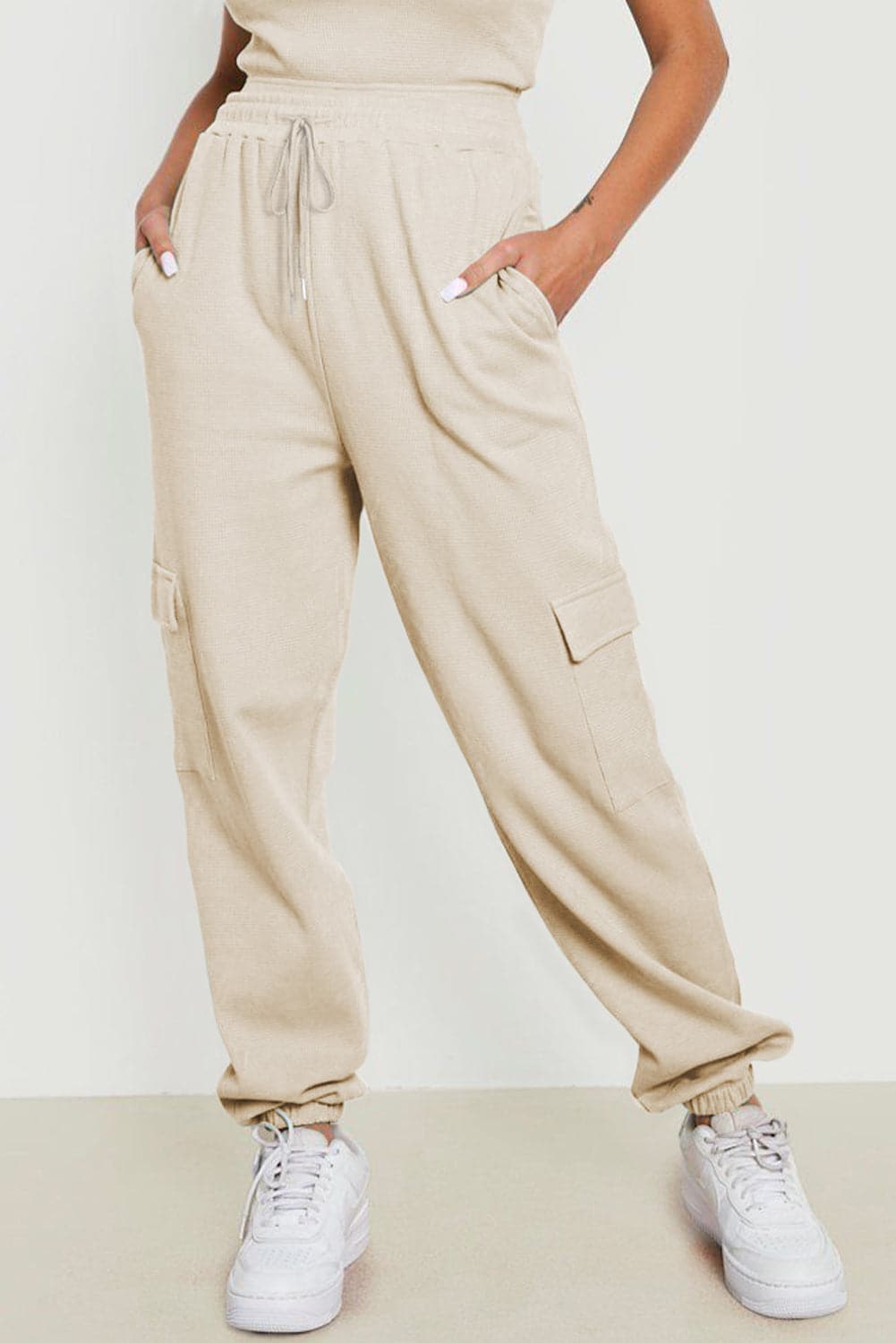 Drawstring Joggers with Pockets.