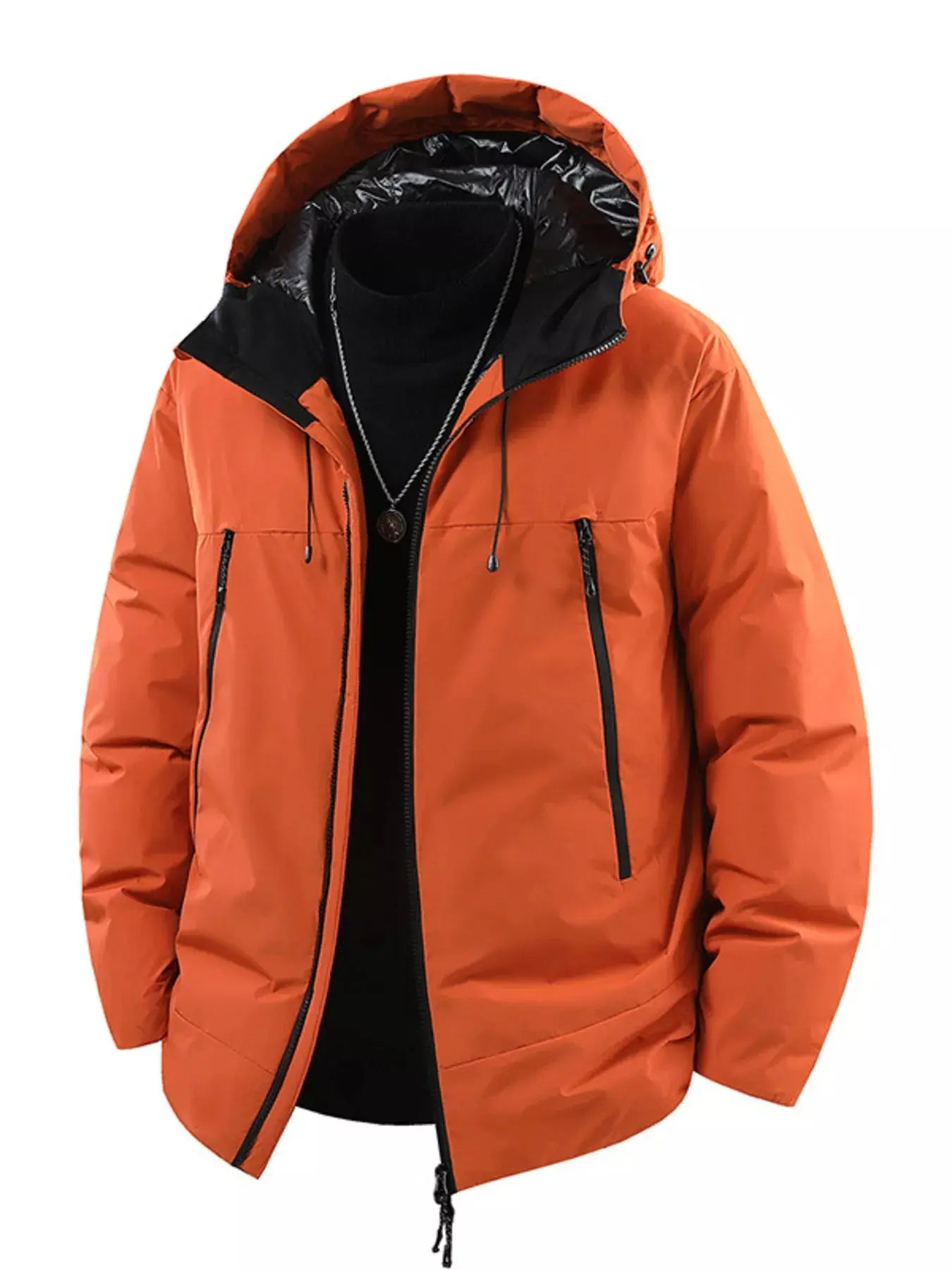 Men's Plus Size Zip Up Hooded Puffer Jacket Simply Love