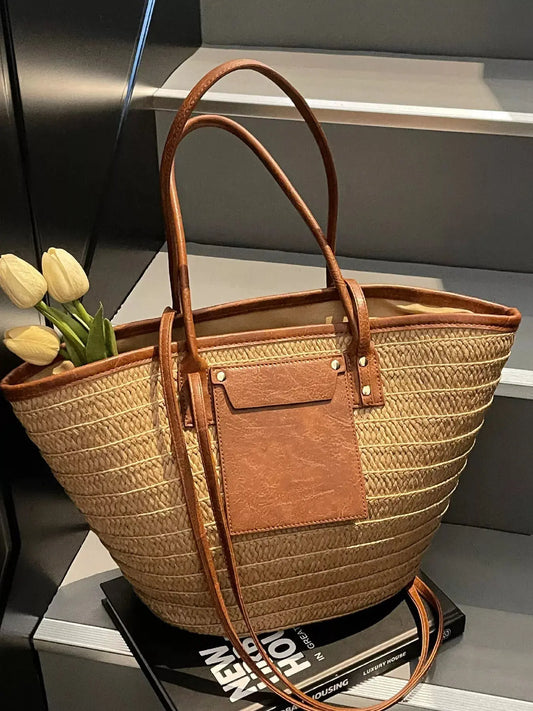Woven Straw Tote Bag Simply Love