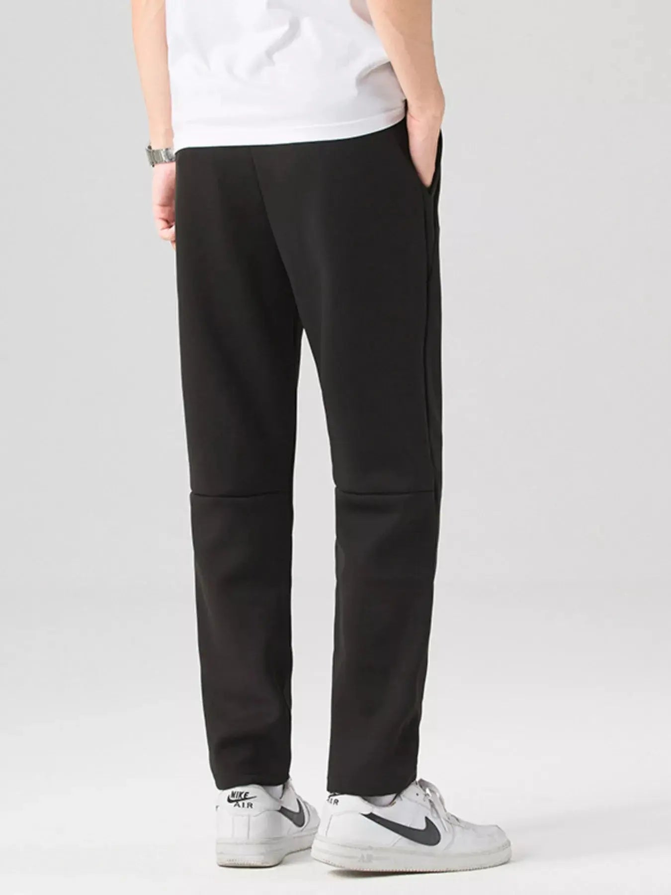 Men's Plus Size Casual Drawstring Straight-Leg Pants Simply Love