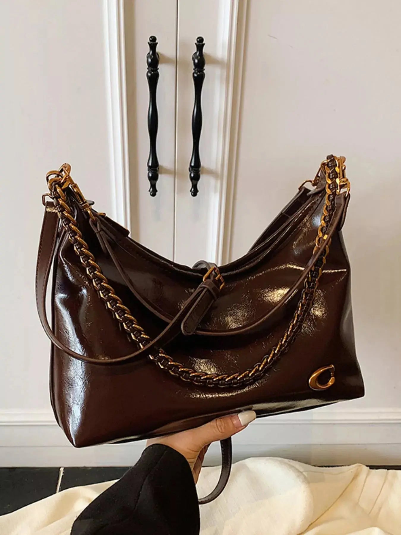 Leather Chain Shoulder Bag Simply Love