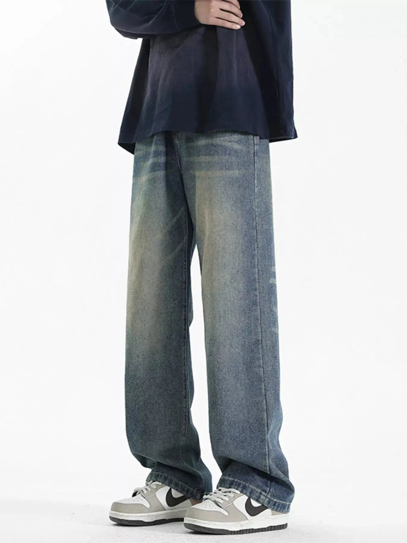 Men's Full Size Wash Loose Fit Jeans Plus Size Simply Love