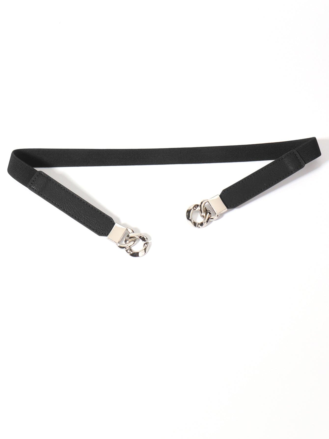 Zinc Alloy Buckle Elastic PU Belt.