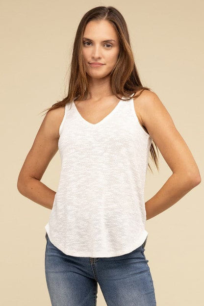 V Neck Sleeveless Cami Top.