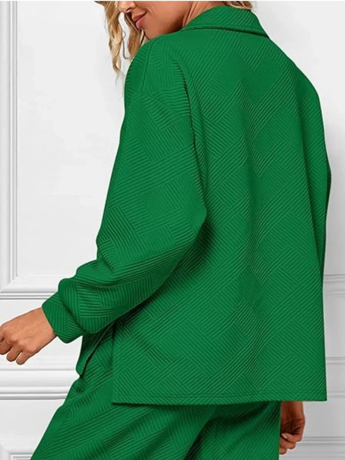 Side Slit Textured Top and Drawstring Pants Set Coco’s Tee Boutique