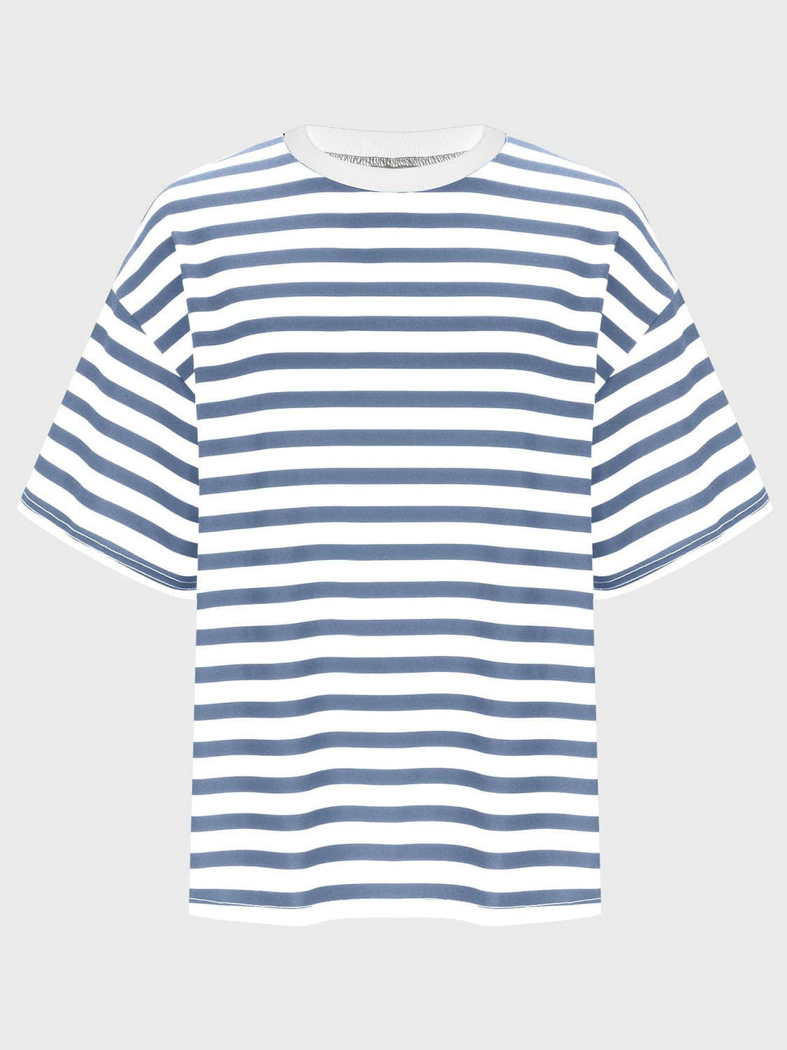 Striped Round Neck Half Sleeve T-Shirt.