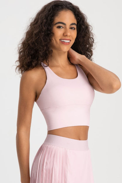 Crisscross Back Ladder Detail Sports Bra.