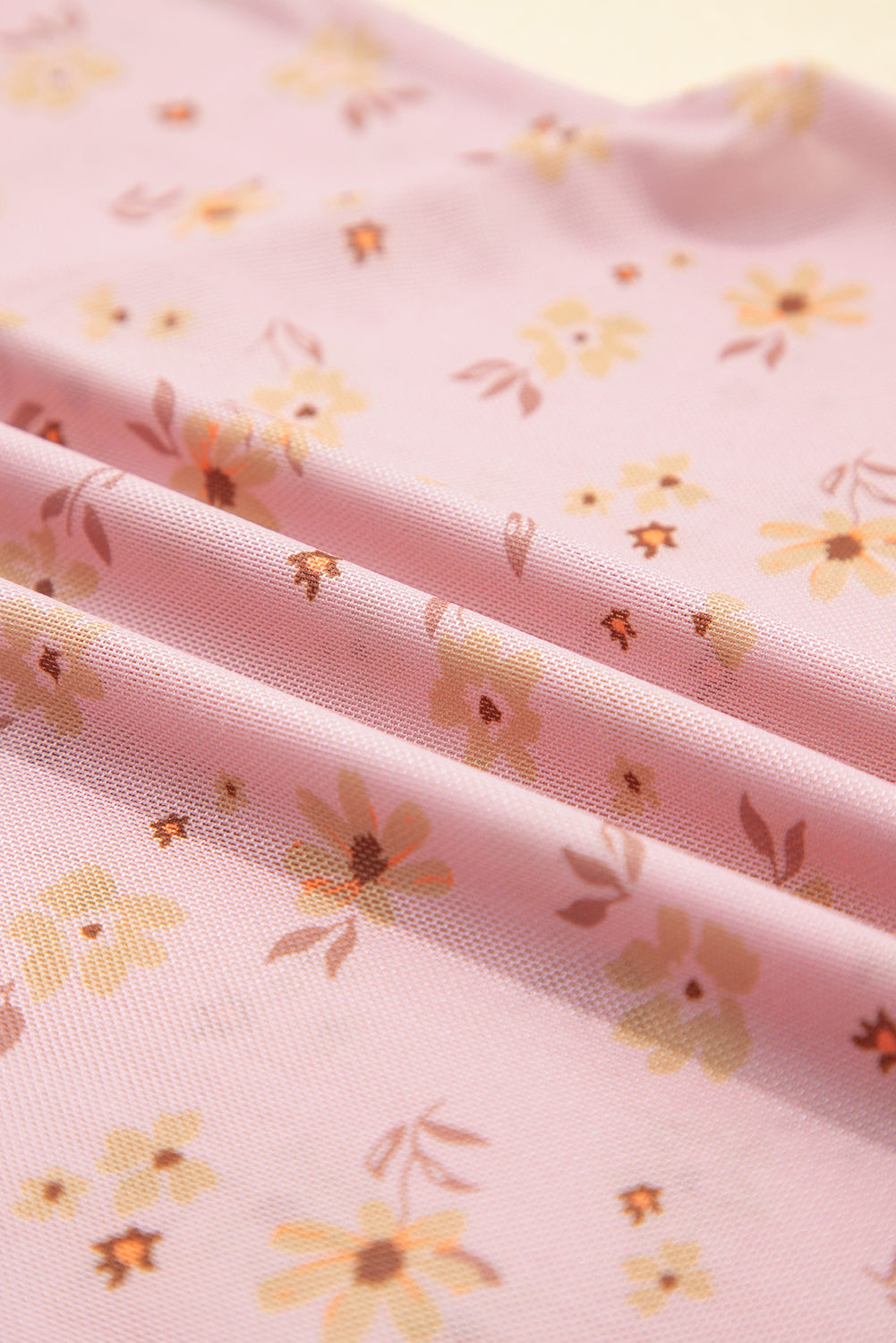 Premium Pink Vintage Floral Mesh Long Sleeve Top Southern Style Dear-Lover Dropshipping