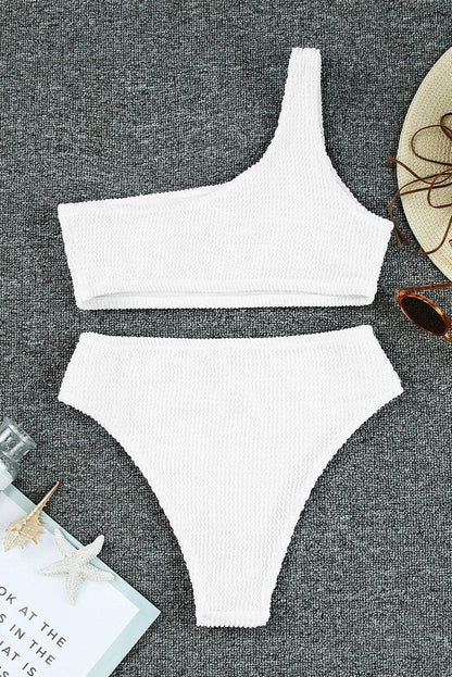 Single Shoulder Bikini Set.