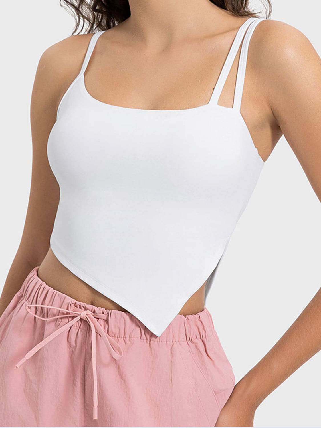 Slit Asymmetrical Neck Active Cami.