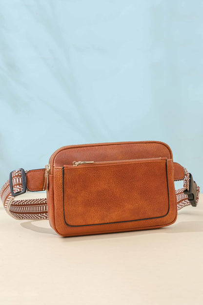 PU Leather Rectangle Crossbody Bag