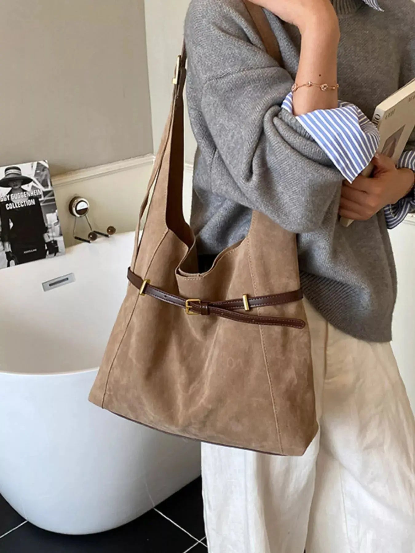 Buckle Adjustable Strap Shoulder Bag Simply Love