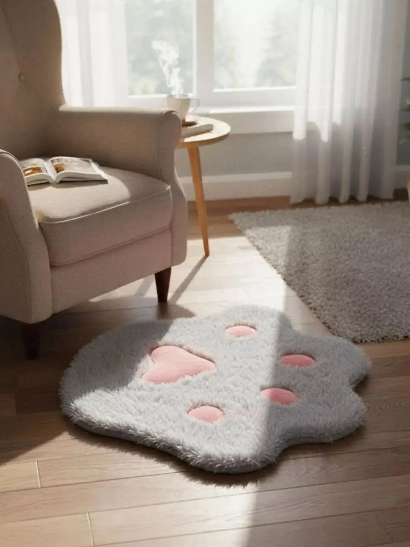 Cute Paw Shape Plush Pet Mat Simply Love