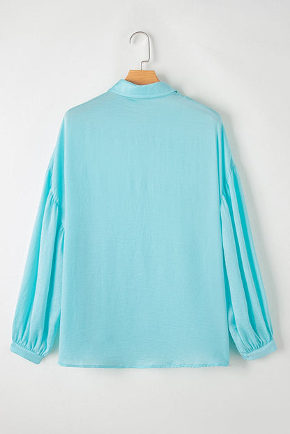 Collared Neck Long Sleeve Shirt.