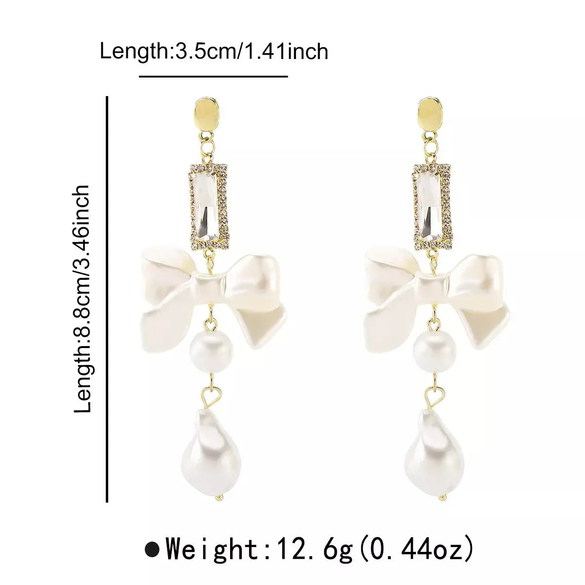 Bowknot Pearl Drop Earrings Simply Love