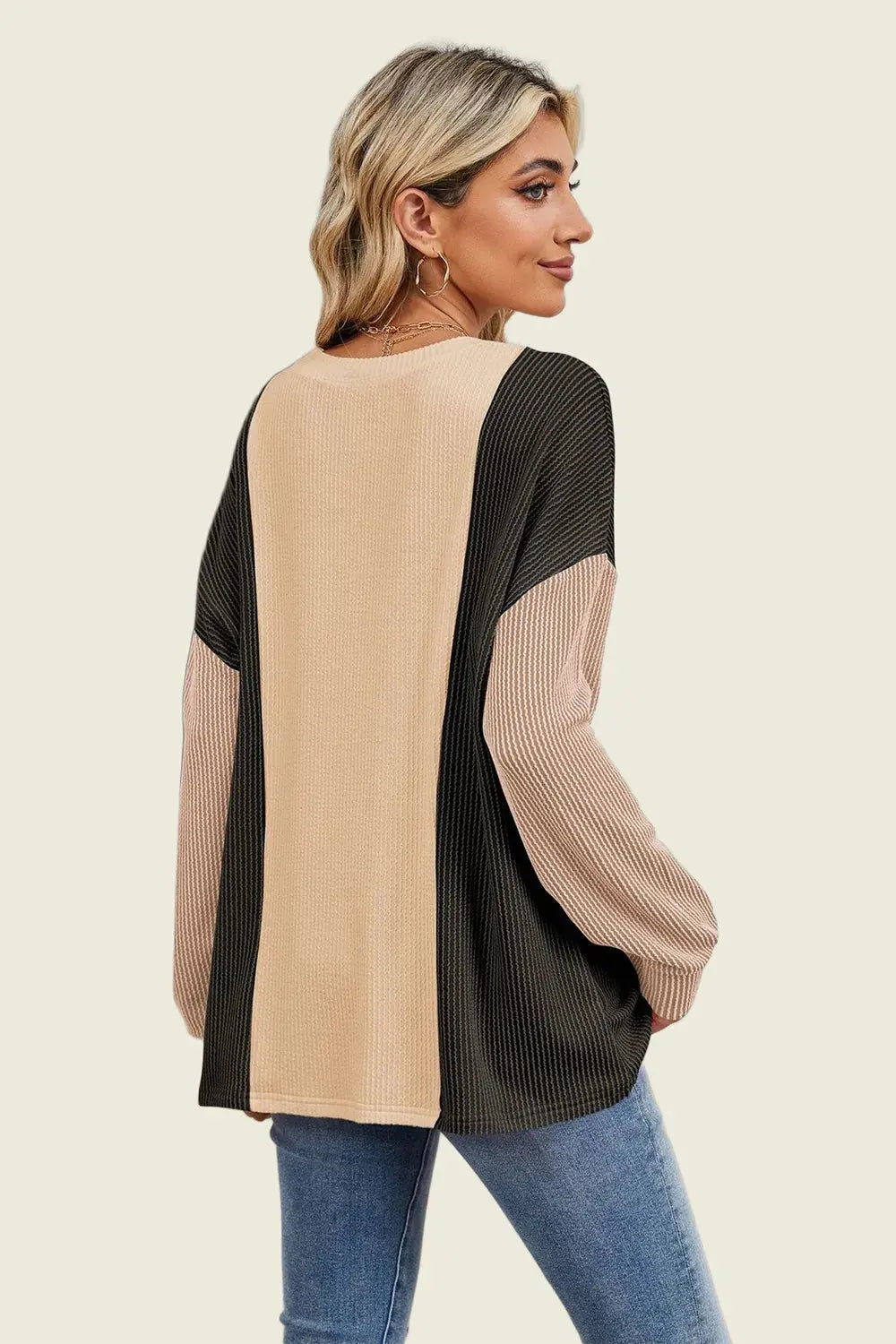 Double Take: Textured Long Sleeve Tee - Love Salve