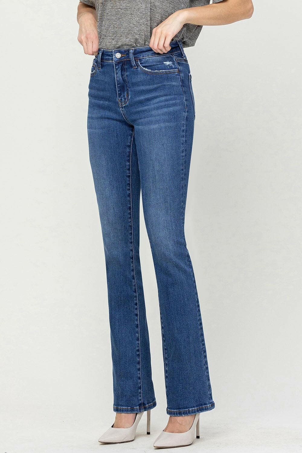 Vervet by Flying Monkey High Waist Bootcut JeansUpgrade Your Denim Collection
 Elevate your wardrobe with the Vervet by Flying Monkey High Waist Bootcut Jeans. These jeans are not just a basic piece; they are a tiLove Salve Flying Monkey High Waist Bootcut Jeansusa