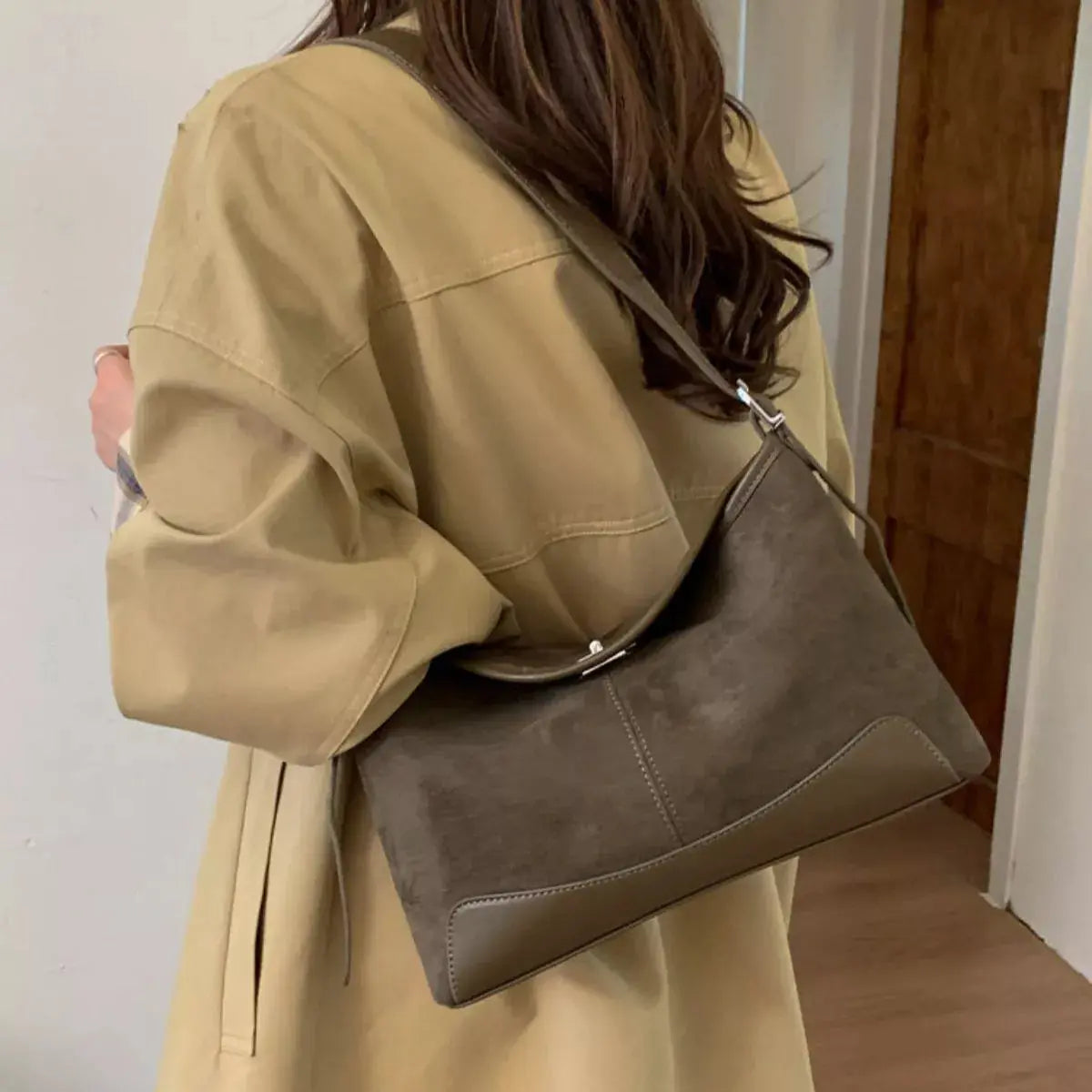 Suede Crossbody Bag with Adjustable Strap Simply Love