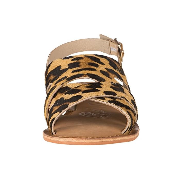 Cup of Tea Leopard Sandals Hair on Hide Buckle Strap Naughty Monkey