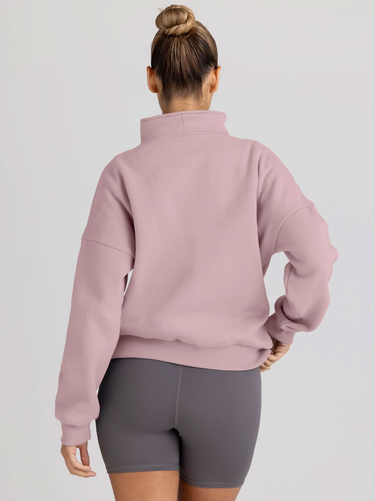 Trendy Queen Sweatshirts Half Zip Pullover Quarter Zip Oversized Hoodies Sweaters Comfy Fall Outfits 2024 Y2K Winter Clothes - Love Salve 