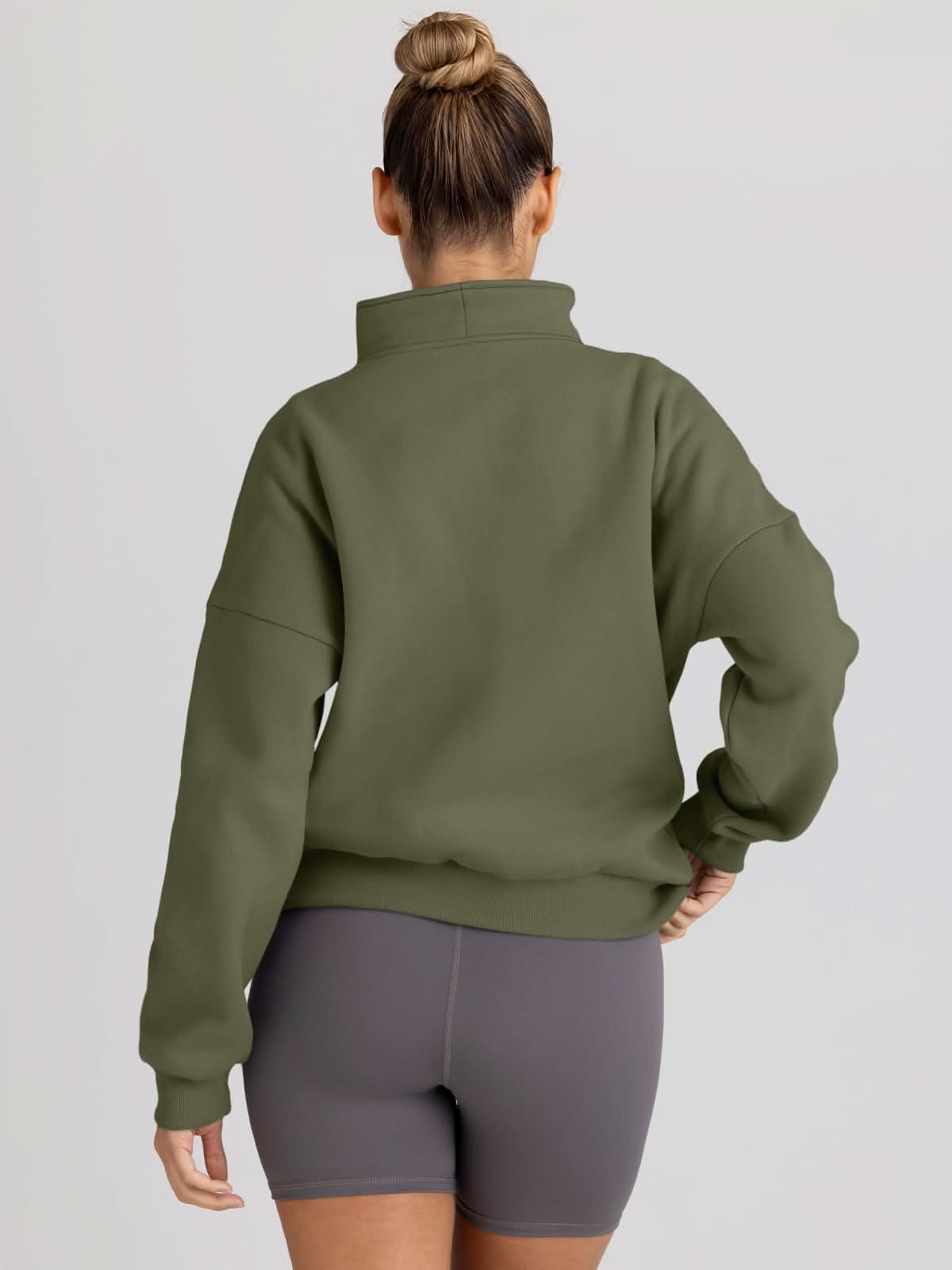 Trendy Queen Sweatshirts Half Zip Pullover Quarter Zip Oversized Hoodies Sweaters Comfy Fall Outfits 2024 Y2K Winter Clothes - Love Salve 