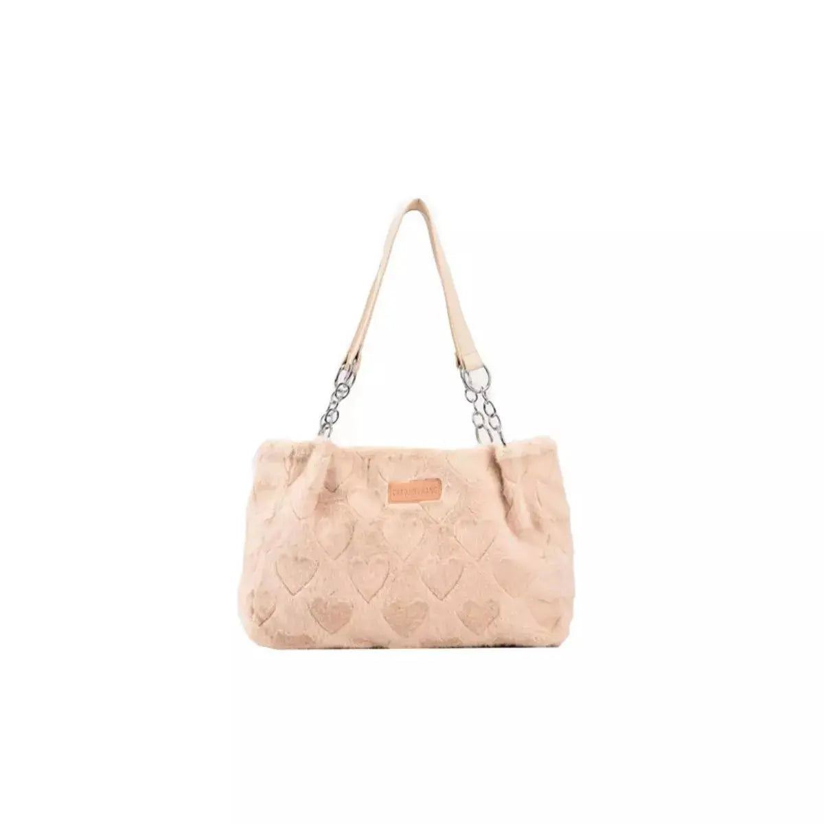 Fluffy Heart-Patterned Handbag Simply Love