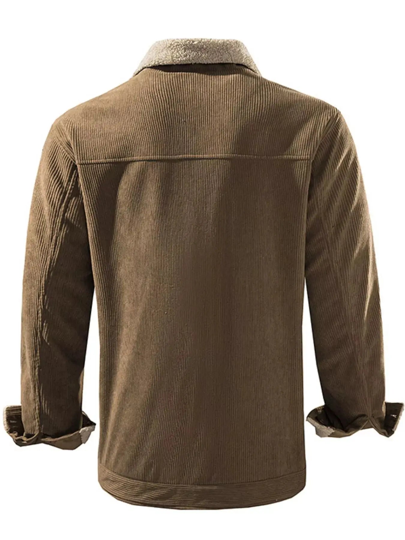 Men's Corduroy Sherpa Lined Button-Up Jacket Simply Love