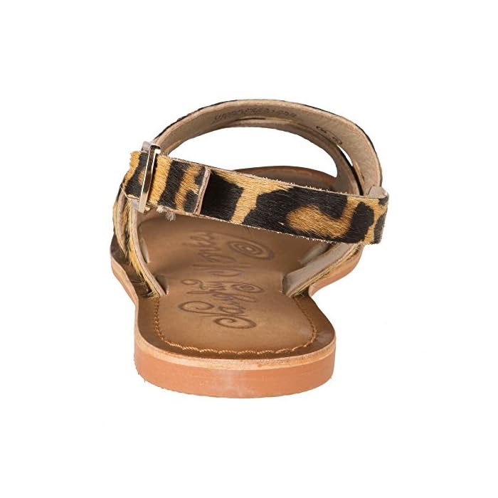 Cup of Tea Leopard Sandals Hair on Hide Buckle Strap Naughty Monkey