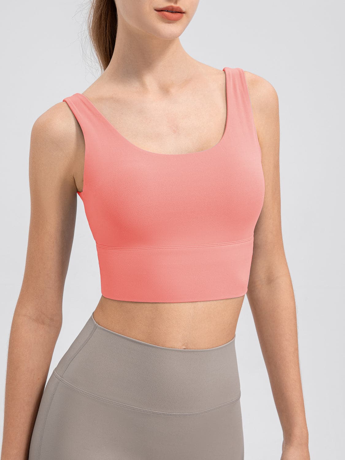 Scoop Neck Wide Strap Active Tank.