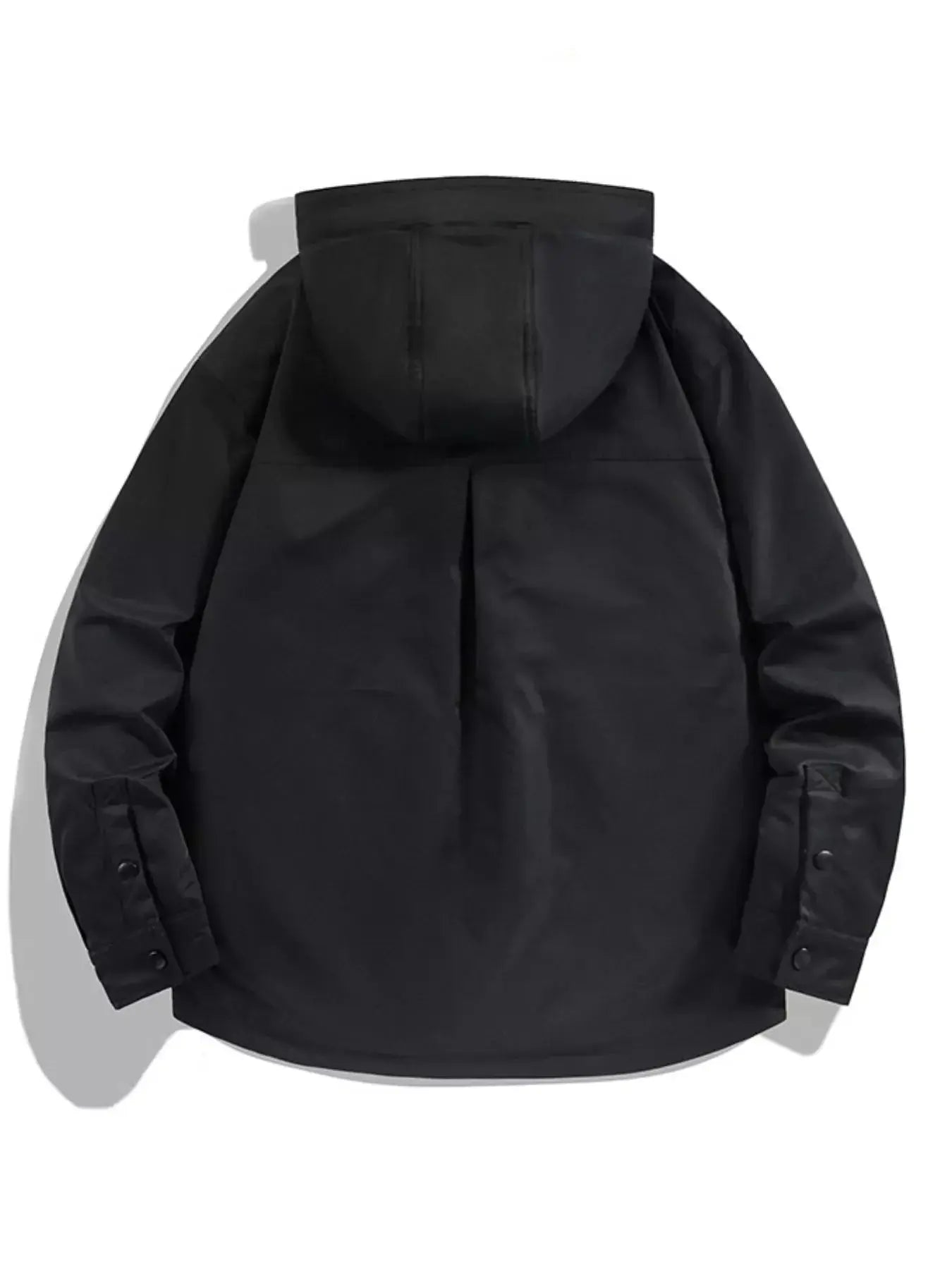 Men's Plus Size Snap Down Long Sleeve Hooded Jacket Simply Love