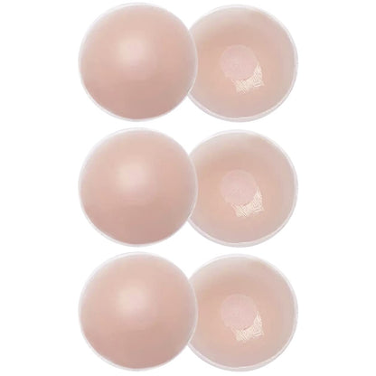 Invisible silicone nipple covers with reusable adhesive – discreet pasties for braless comfort and convenience