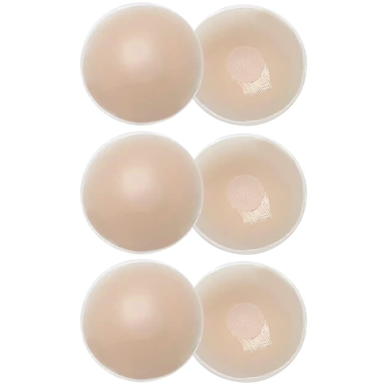 Invisible silicone nipple covers with reusable adhesive – discreet pasties for braless comfort and convenience