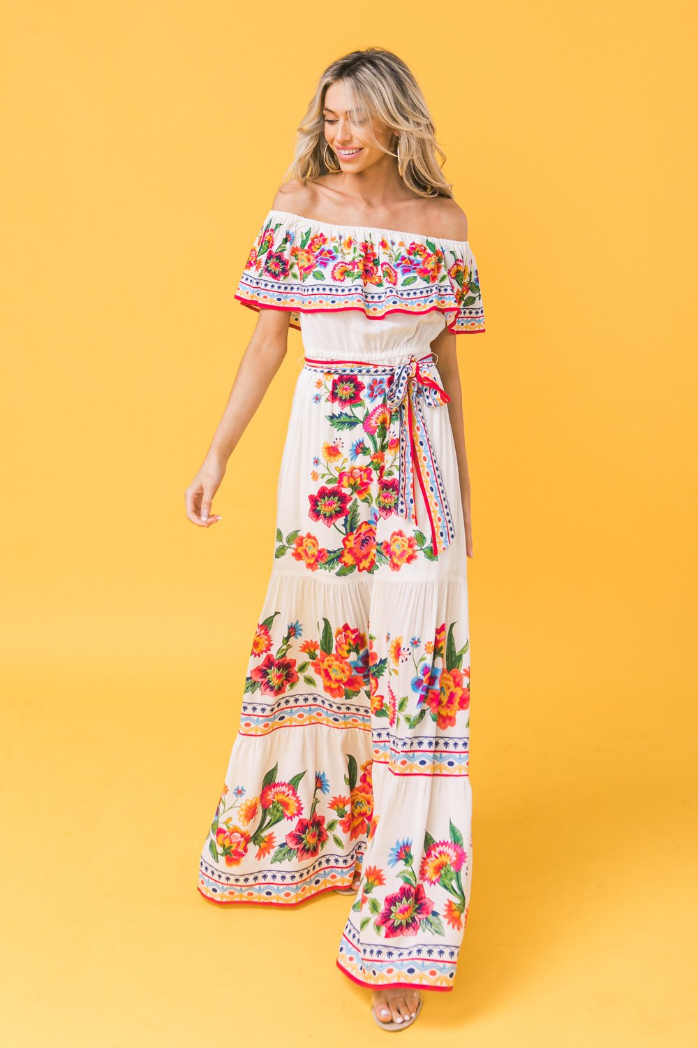POETIC LOVE PRINT MAXI DRESS Flying Tomato