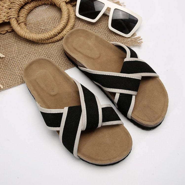 Contrast Open Toe Platform Sandals.