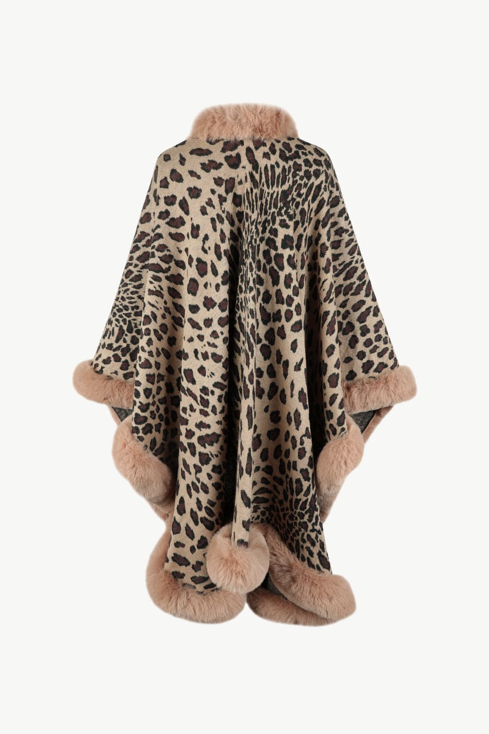 Leopard Open Front Poncho.